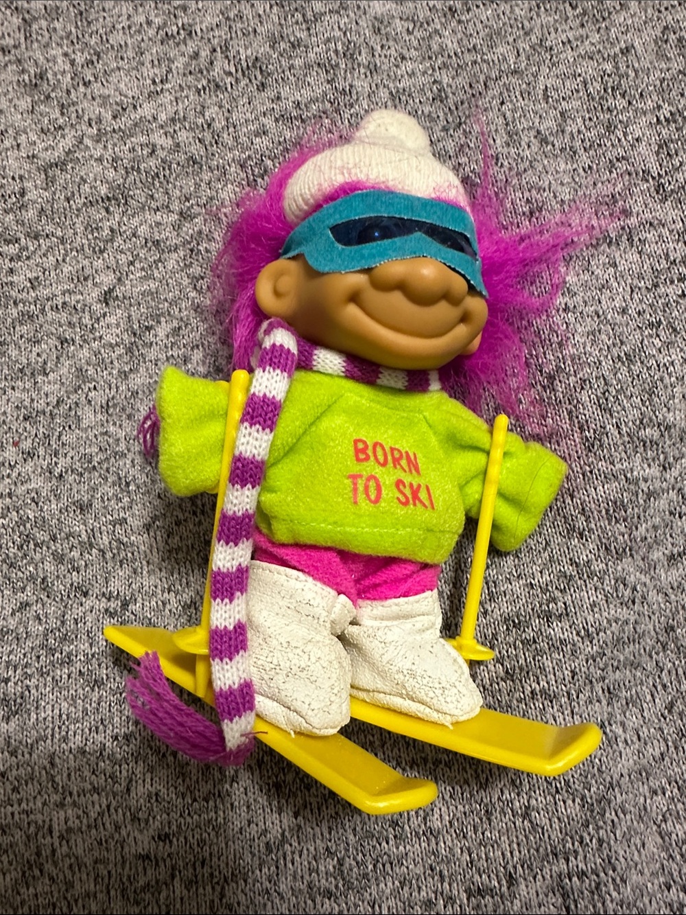 Russ Troll Plush Ski Doll - Neon Green & Hot Pink